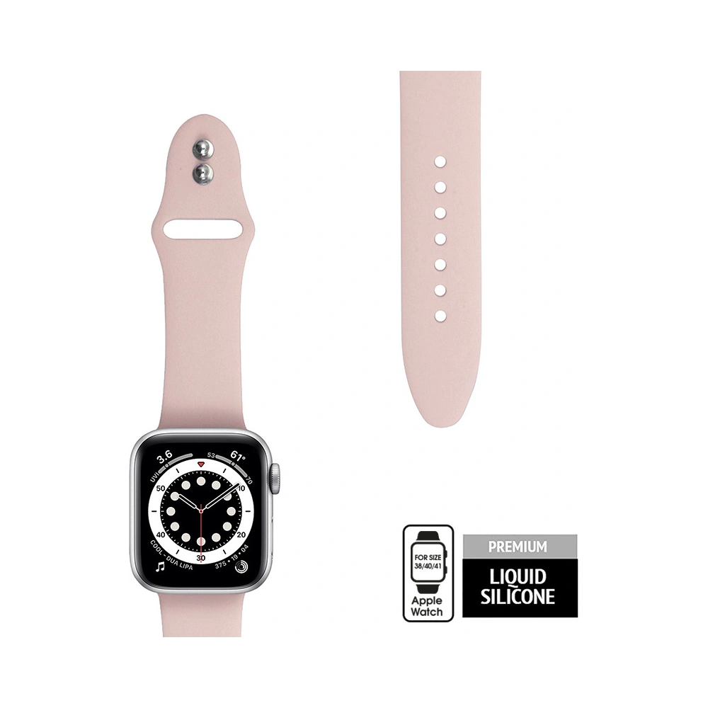 Pasek Crong Liquid Apple Watch 4/5/6/7/SE/8/9/10 40/41/42mm (piaskowy róż)