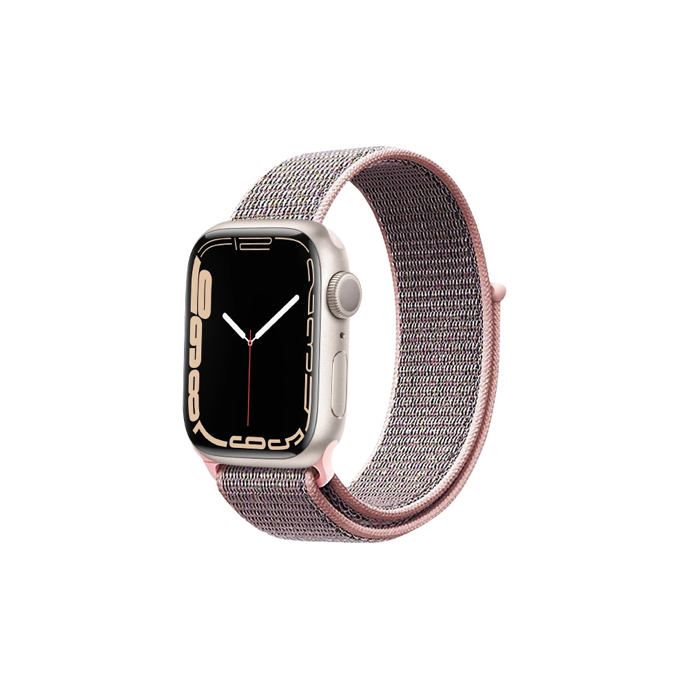 Pasek Crong Nylon Apple Watch 4/5/6/7/SE/8/9/10 40/41/42mm (Light Pink)