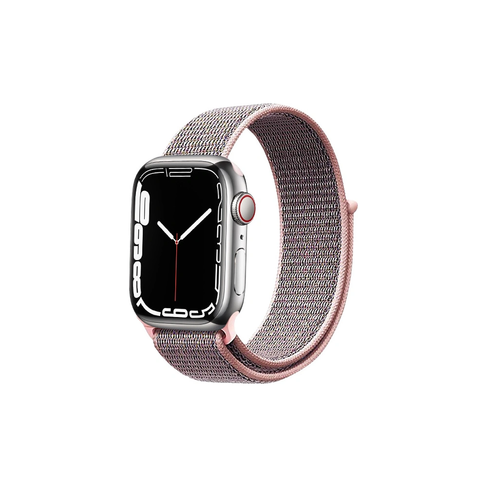Pasek Crong Nylon Apple Watch 4/5/6/7/SE/8/9/10 40/41/42mm (Light Pink)