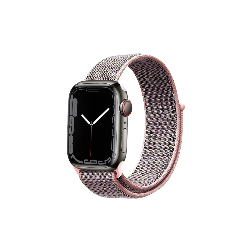 Pasek Crong Nylon Apple Watch 4/5/6/7/SE/8/9/10 40/41/42mm (Light Pink)