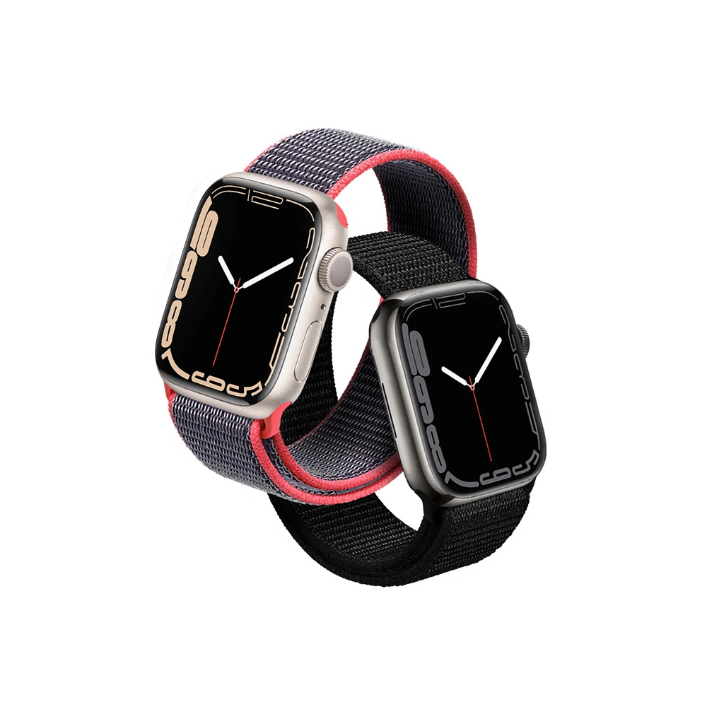 Pasek Crong Nylon Apple Watch 4/5/6/7/SE/8/9/10 40/41/42mm (Electric Pink)