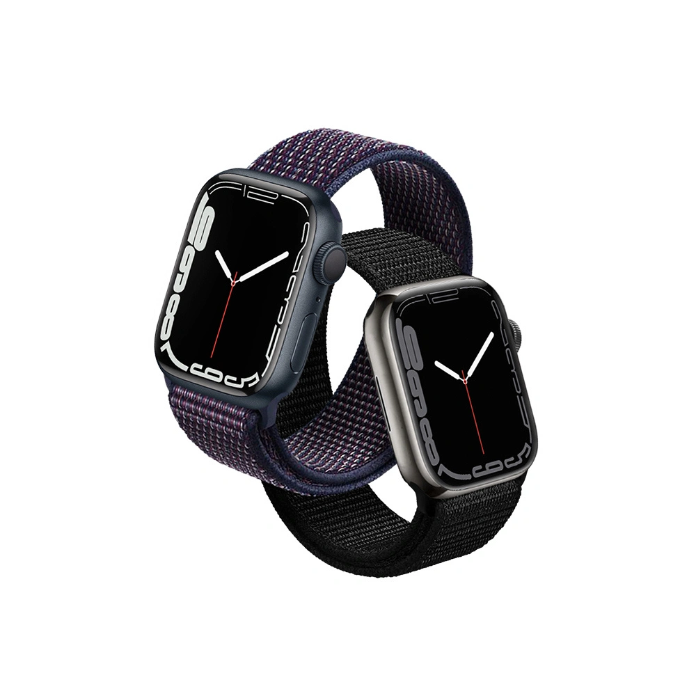 Pasek Crong Nylon Apple Watch 4/5/6/7/SE/8/9/Ultra 44/45/49mm (Midnight Blue)