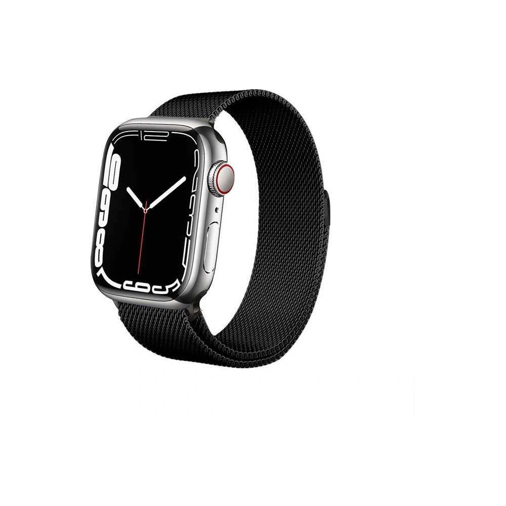 Bransoleta Crong Milano Steel Apple Watch 4/5/6/7/SE/8/9 40/41mm (czarny)