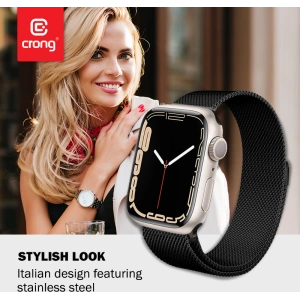 Kup Armband Crong Milano Steel Apple Watch 4/5/6/7/SE/8/9 40/41mm (schwarz) - CRG157 - {ean13} - Sklep Home Screen