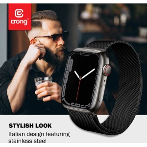 Kup Armband Crong Milano Steel Apple Watch 4/5/6/7/SE/8/9 40/41mm (schwarz) - CRG157 - {ean13} - Sklep Home Screen
