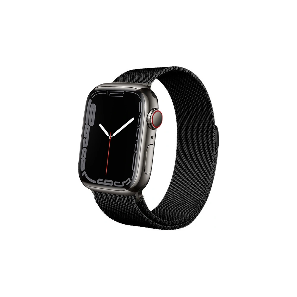Bransoleta Crong Milano Steel Apple Watch 4/5/6/7/SE/8/9 40/41mm (czarny)