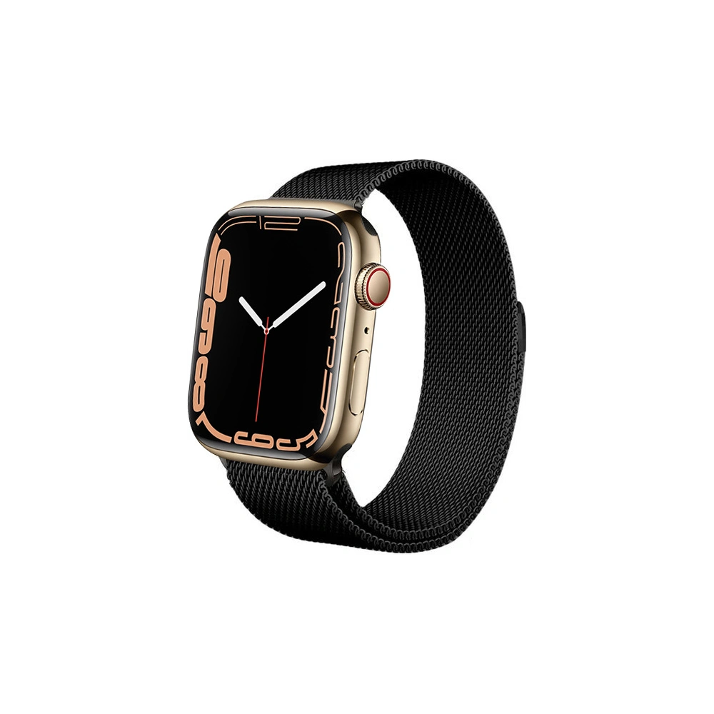 Bransoleta Crong Milano Steel Apple Watch 4/5/6/7/SE/8/9 40/41mm (czarny)