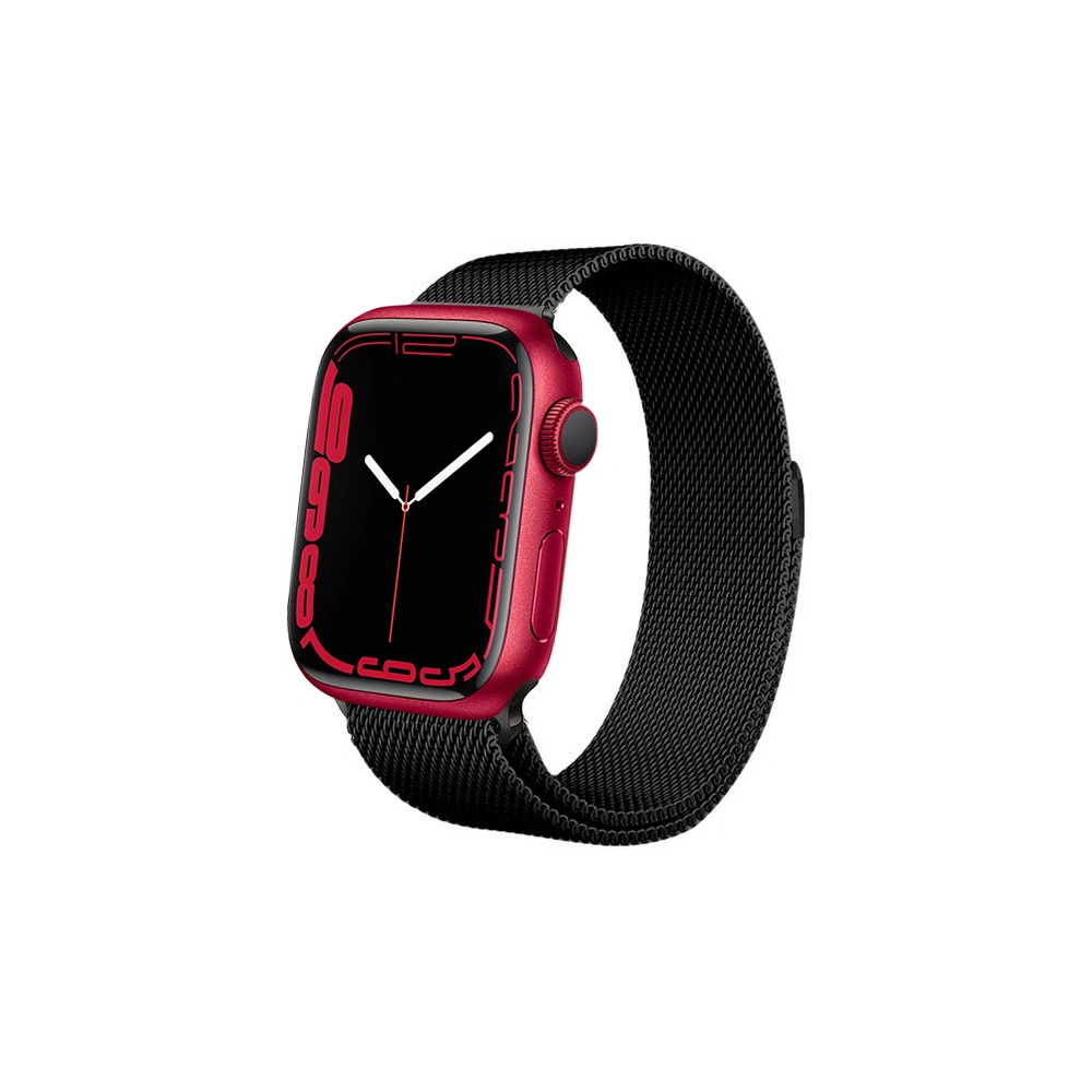 Bransoleta Crong Milano Steel Apple Watch 4/5/6/7/SE/8/9 40/41mm (czarny)