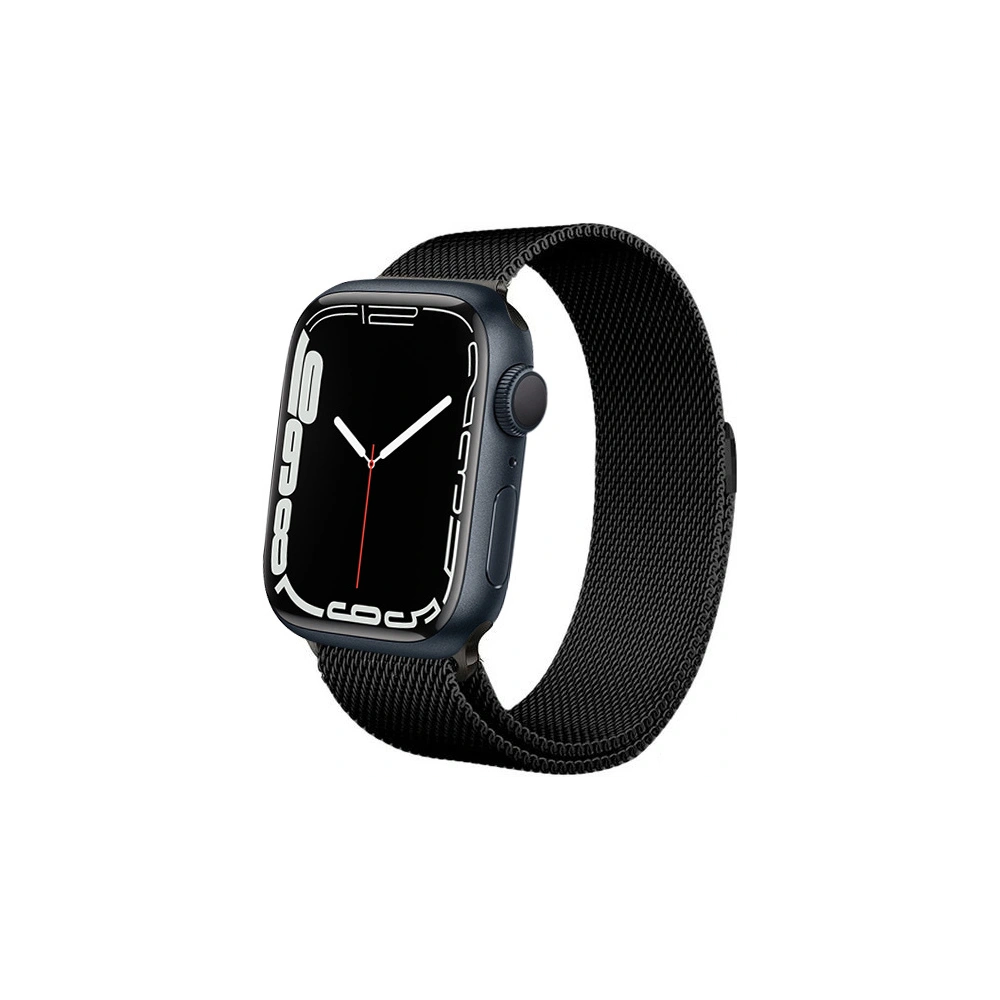 Bransoleta Crong Milano Steel Apple Watch 4/5/6/7/SE/8/9 40/41mm (czarny)