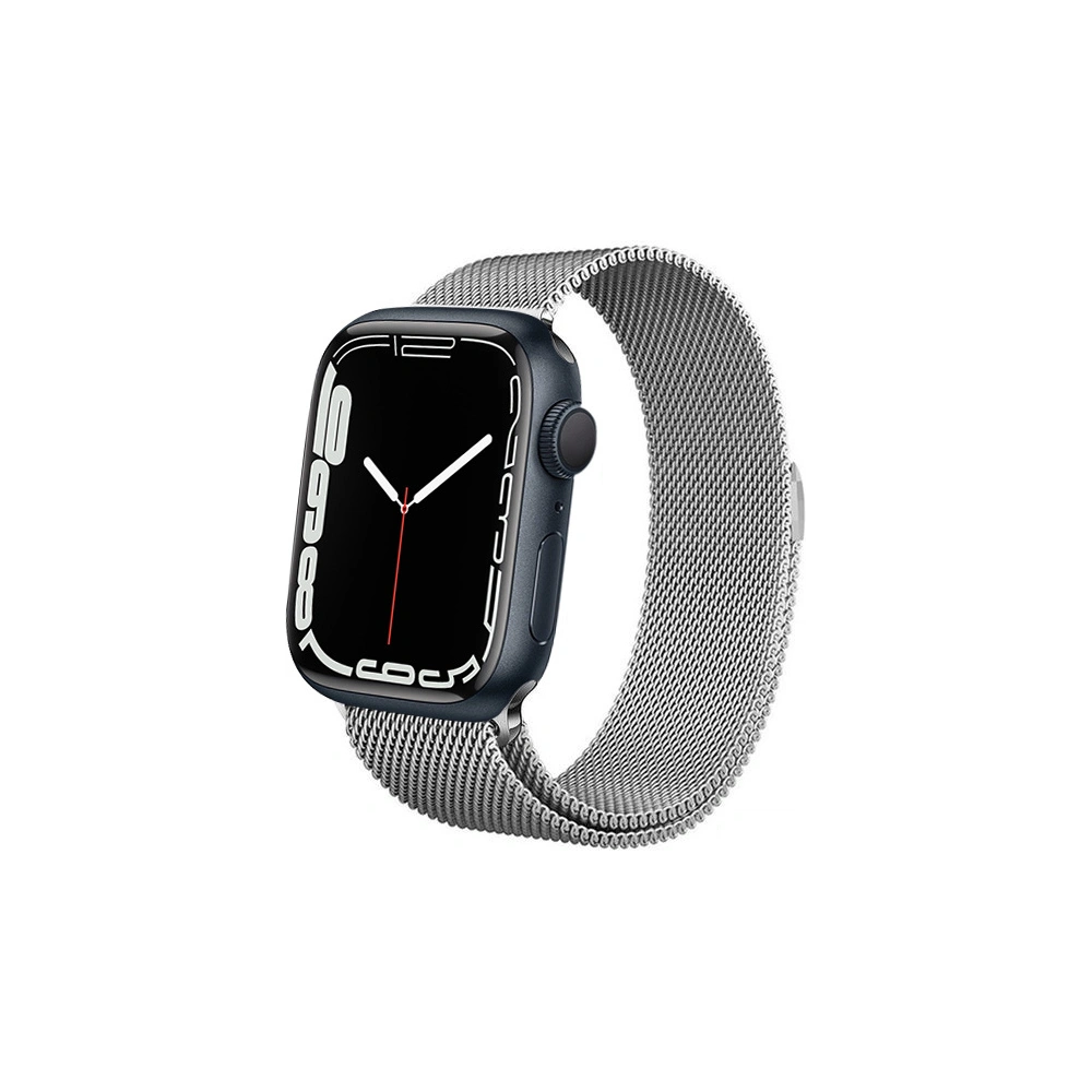Bransoleta Crong Milano Steel Apple Watch 4/5/6/7/SE/8/9 40/41mm (srebrny)