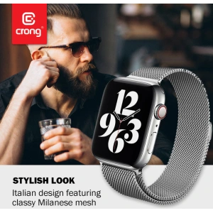 Kup Bransoleta Crong Milano Steel Apple Watch 4/5/6/7/SE/8/9 40/41mm (silber) - CRG158 - {ean13} - Sklep Home Screen