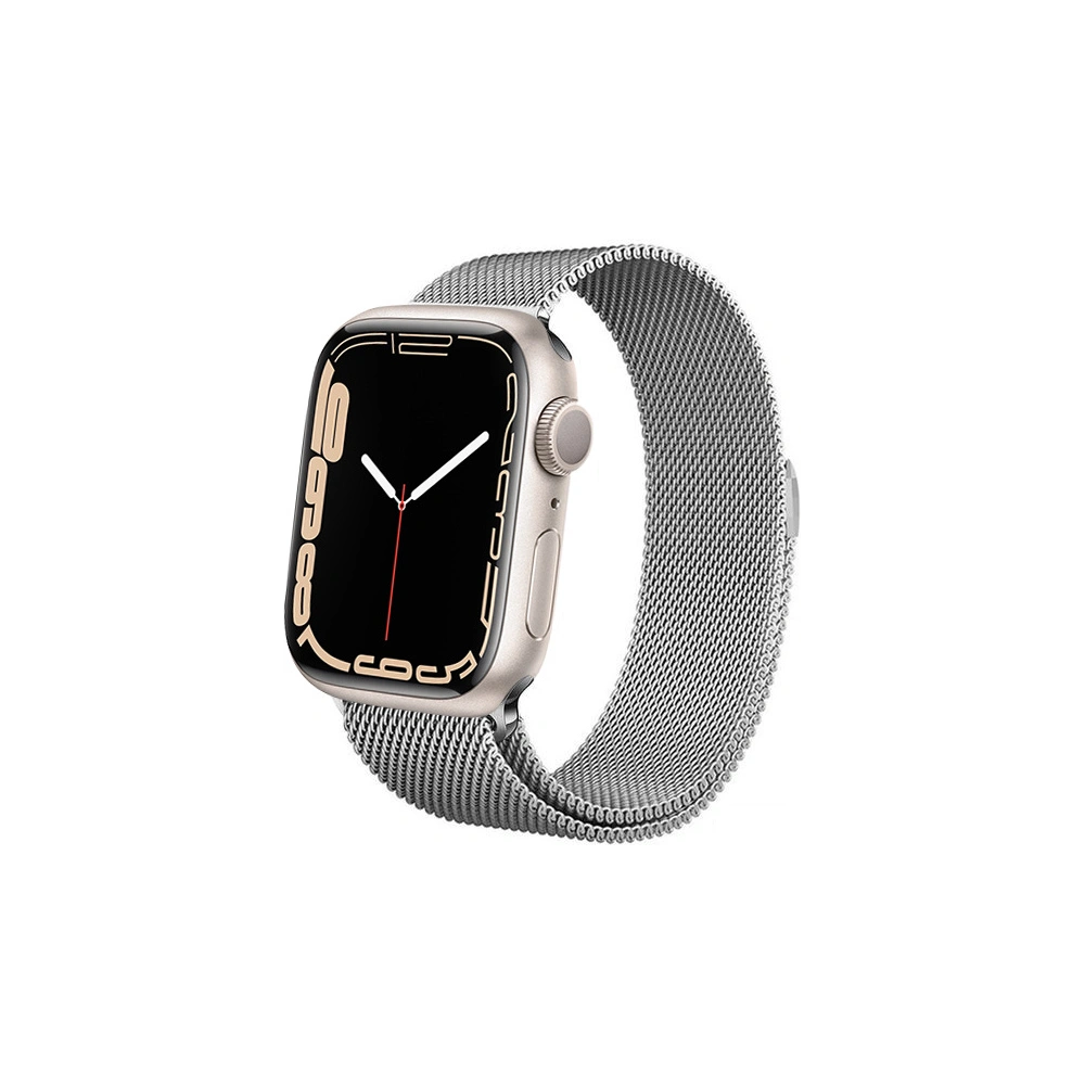 Bransoleta Crong Milano Steel Apple Watch 4/5/6/7/SE/8/9 40/41mm (srebrny)