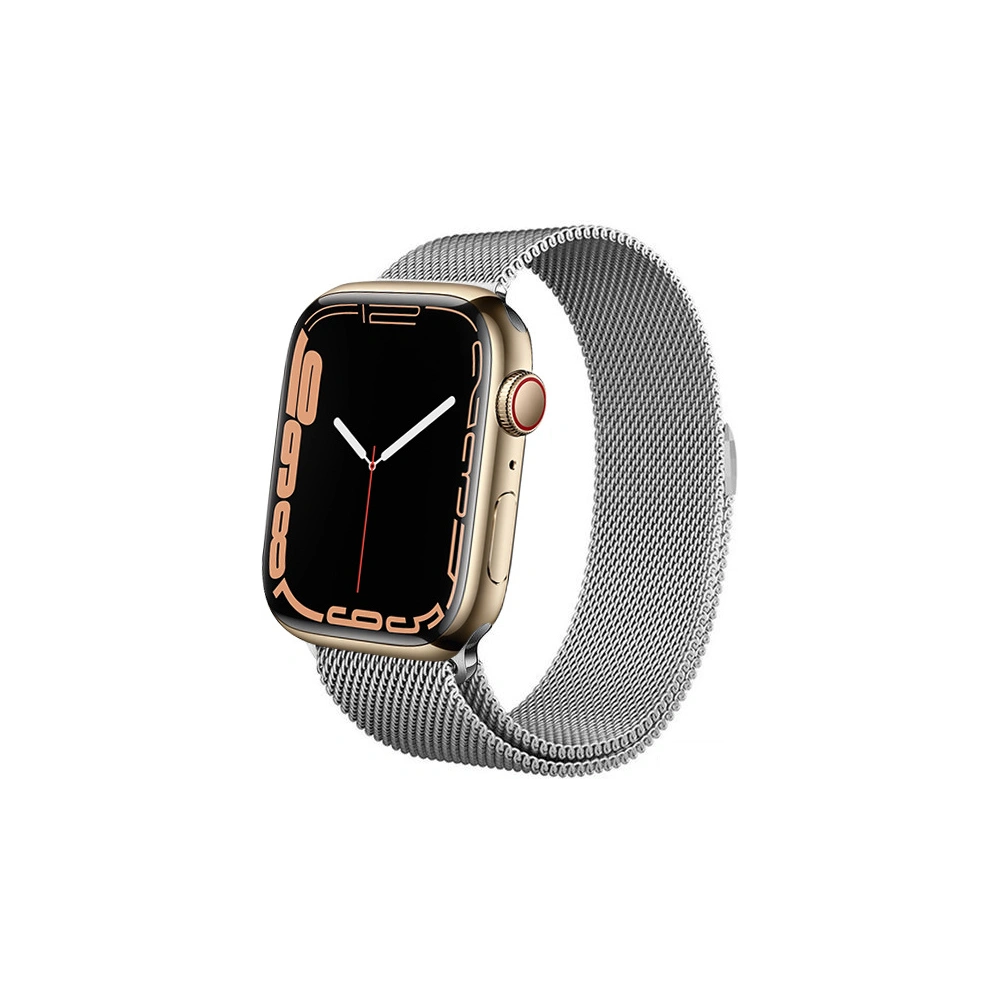 Bransoleta Crong Milano Steel Apple Watch 4/5/6/7/SE/8/9 40/41mm (srebrny)