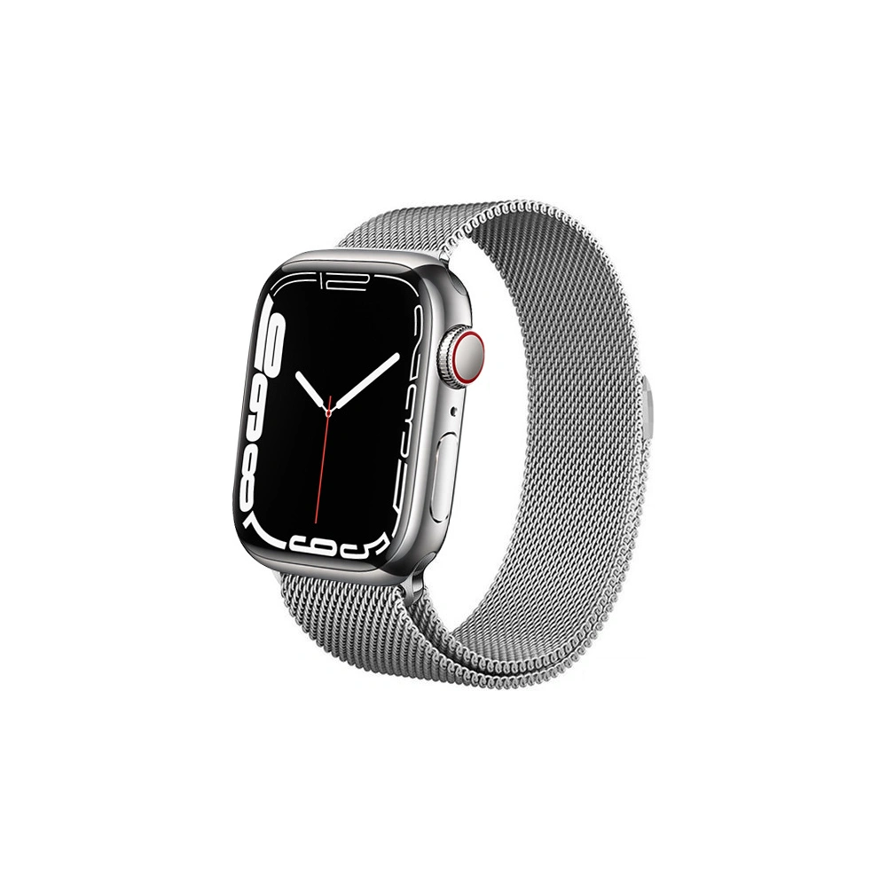 Bransoleta Crong Milano Steel Apple Watch 4/5/6/7/SE/8/9 40/41mm (srebrny)