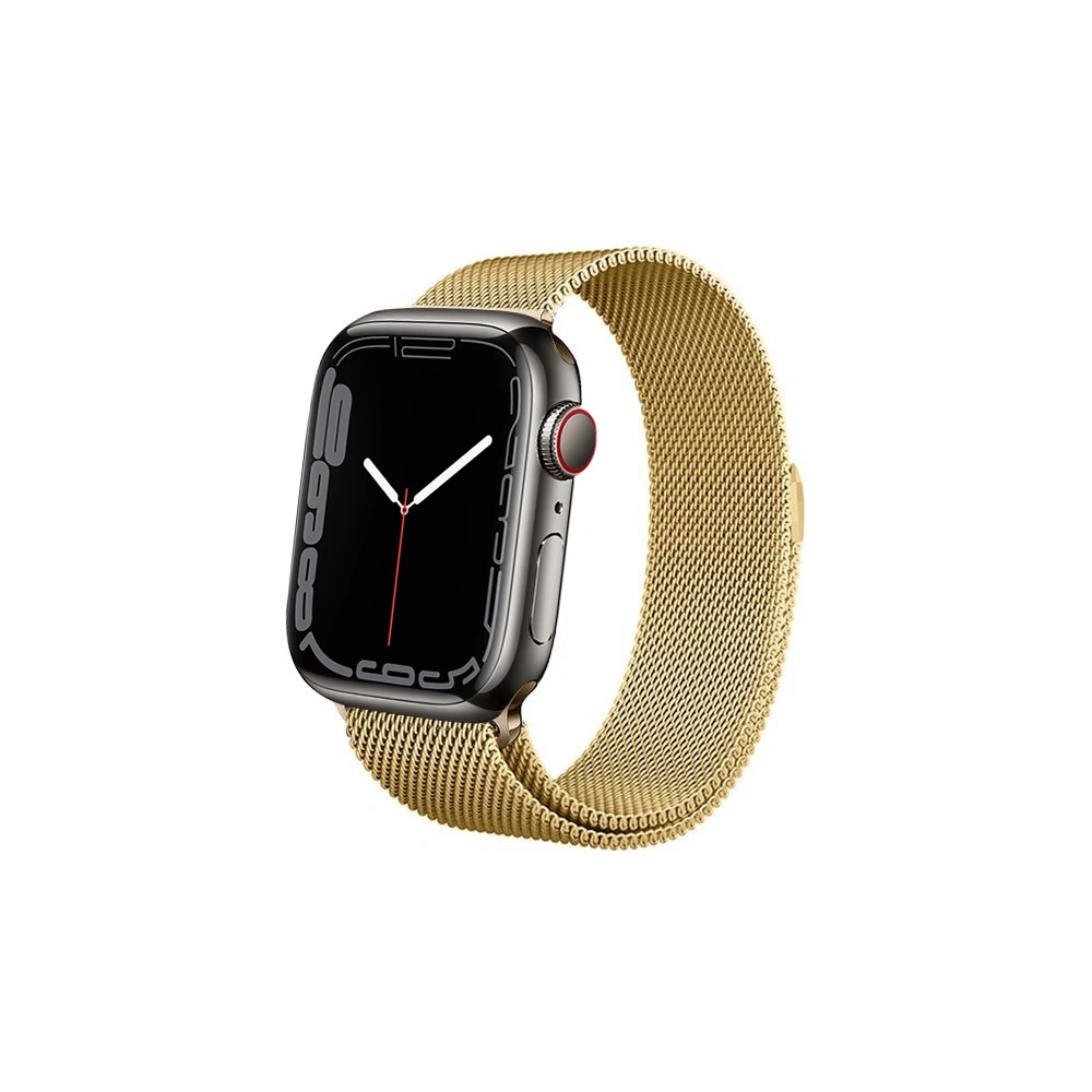 Bransoleta Crong Milano Steel Apple Watch 4/5/6/7/SE/8/9 40/41mm (złoty)