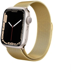 Bransoleta Crong Milano Steel Apple Watch 4/5/6/7/SE/8/9 40/41mm (zlatý)