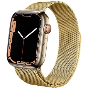 Bransoleta Crong Milano Steel Apple Watch 4/5/6/7/SE/8/9 40/41mm (zlatý)