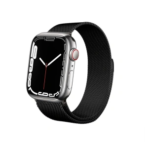 Kup Armband Crong Milano Steel Apple Watch 4/5/6/7/SE/8/9/Ultra 44/45/49mm (schwarz) - CRG160 - {ean13} - Sklep Home Screen