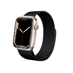 Kup Armband Crong Milano Steel Apple Watch 4/5/6/7/SE/8/9/Ultra 44/45/49mm (schwarz) - CRG160 - {ean13} - Sklep Home Screen
