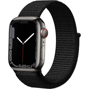 Kup Crong Nylon Reflex Apple Watch 4/5/6/7/SE/8/9/Ultra 44/45/49mm (schwarz) - CRG163 - {ean13} - Sklep Home Screen