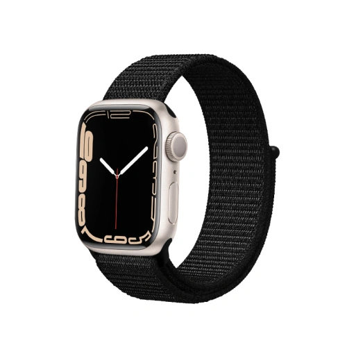 Kup Crong Nylon Reflex Apple Watch 4/5/6/7/SE/8/9/Ultra 44/45/49mm (schwarz) - CRG163 - {ean13} - Sklep Home Screen