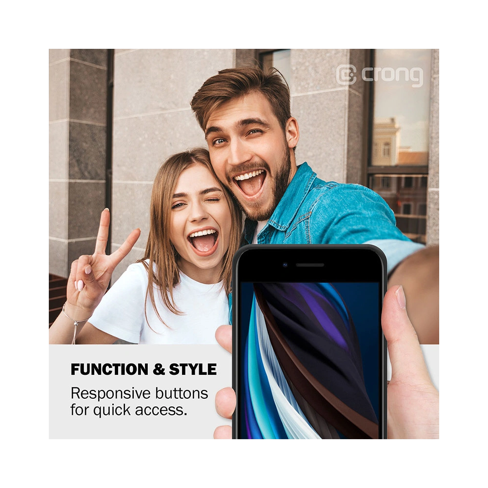 Etui Crong Color Cover Apple iPhone SE 2022/SE 2020/8/7 (czerwony)