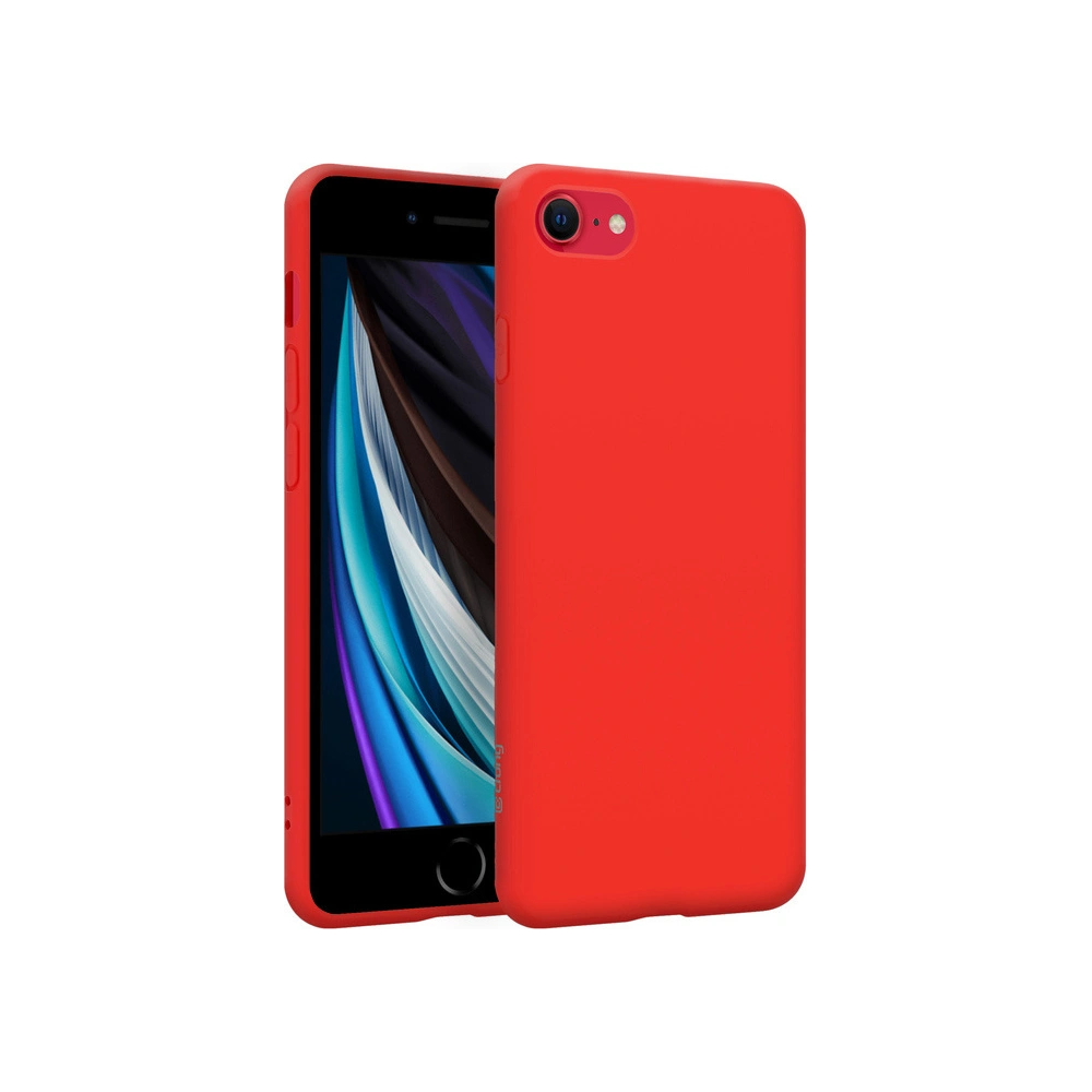 Etui Crong Color Cover Apple iPhone SE 2022/SE 2020/8/7 (czerwony)