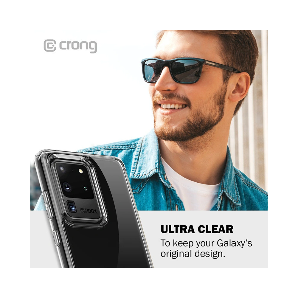 Etui Crong Crystal Shield Cover Samsung Galaxy S20 Ultra (przezroczysty)