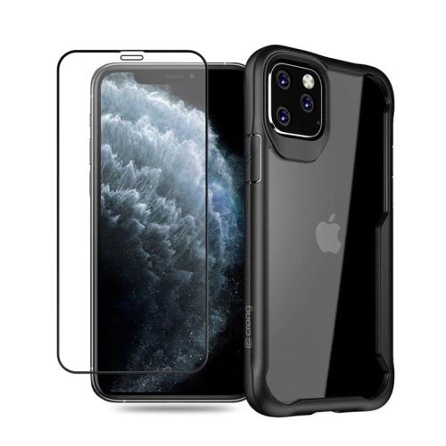 Kup Etui-Set + Glas Crong Hybrid Clear Cover Apple iPhone 11 Pro (schwarz) - CRG193 - {ean13} - Sklep Home Screen