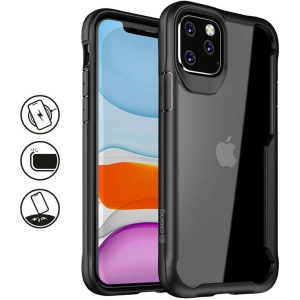 Kup Zestaw etui + szkło Crong Hybrid Clear Cover Apple iPhone 11 Pro (czarny) - CRG193 - {ean13} - Sklep Home Screen