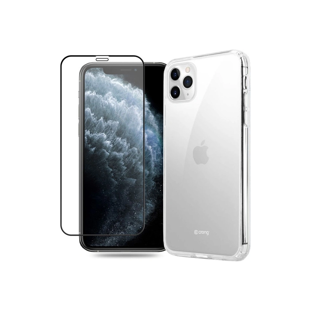 Zestaw etui + szkło Crong Crystal Shield Cover Apple iPhone 11 Pro (przezroczysty)