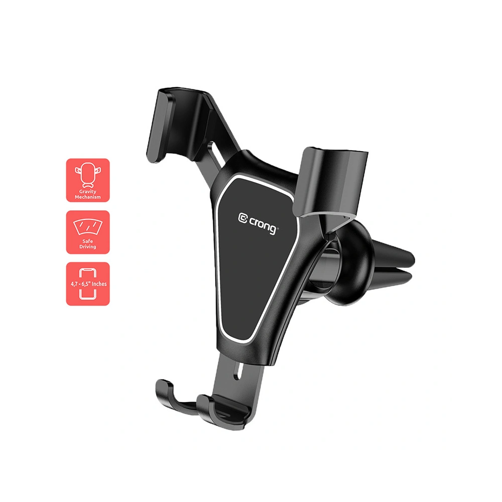 Uchwyt samochodowy Crong Gravity Auto-Clip Car Holder 4,7 - 6,5 cali (czarny)