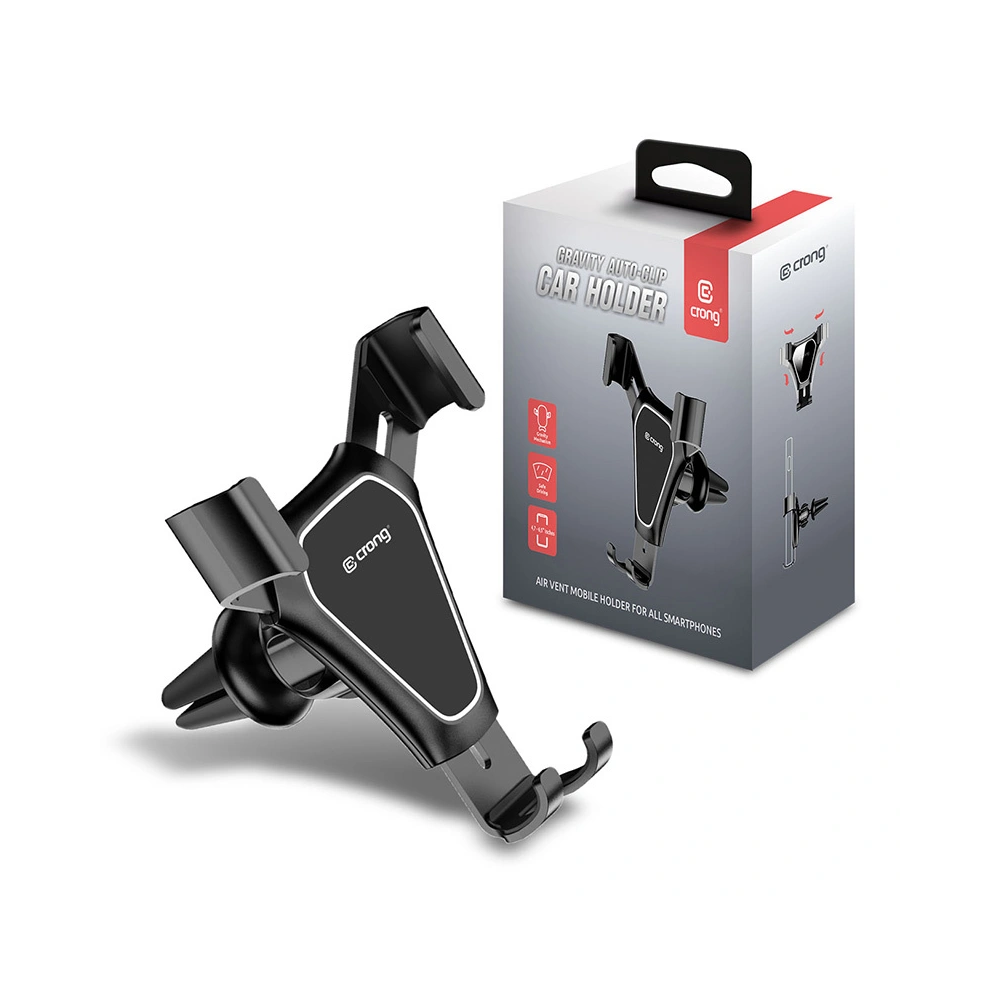 Uchwyt samochodowy Crong Gravity Auto-Clip Car Holder 4,7 - 6,5 cali (czarny)