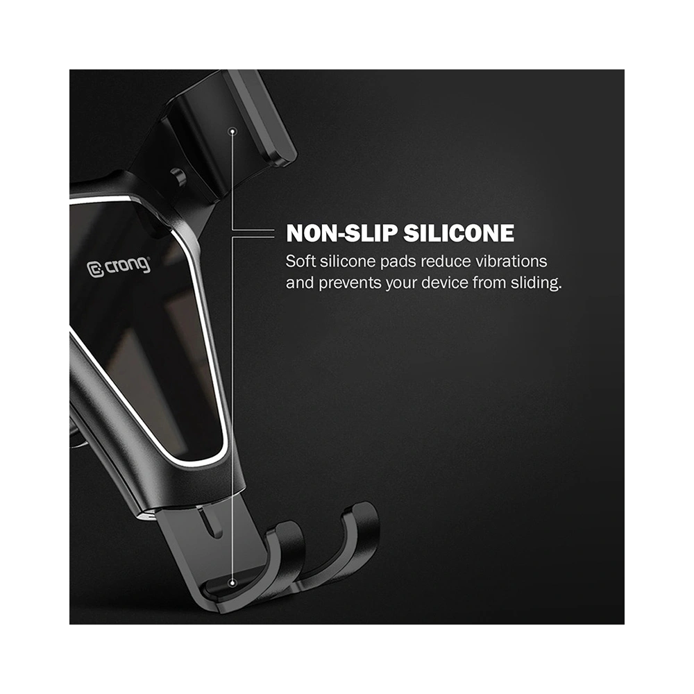 Uchwyt samochodowy Crong Gravity Auto-Clip Car Holder 4,7 - 6,5 cali (czarny)