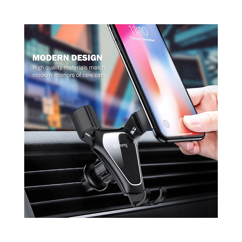 Uchwyt samochodowy Crong Gravity Auto-Clip Car Holder 4,7 - 6,5 cali (czarny)