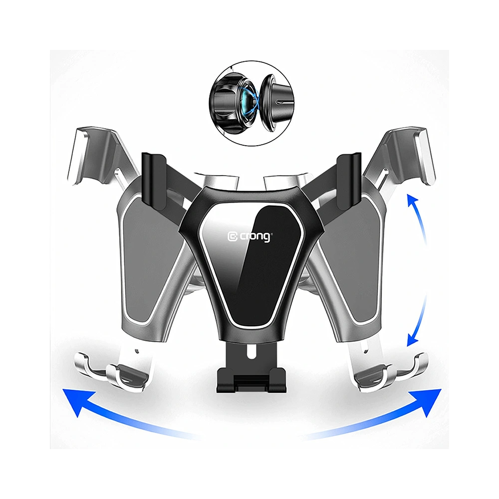 Uchwyt samochodowy Crong Gravity Auto-Clip Car Holder 4,7 - 6,5 cali (czarny)