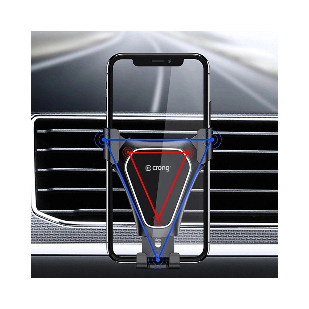 Uchwyt samochodowy Crong Gravity Auto-Clip Car Holder 4,7 - 6,5 cali (czarny)