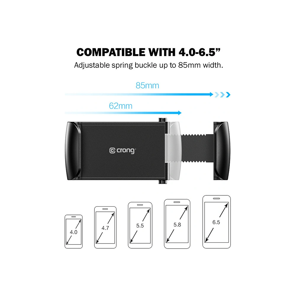 Uchwyt samochodowy Crong Universal Smart Car Holder 4 - 6,5 cali (czarny)