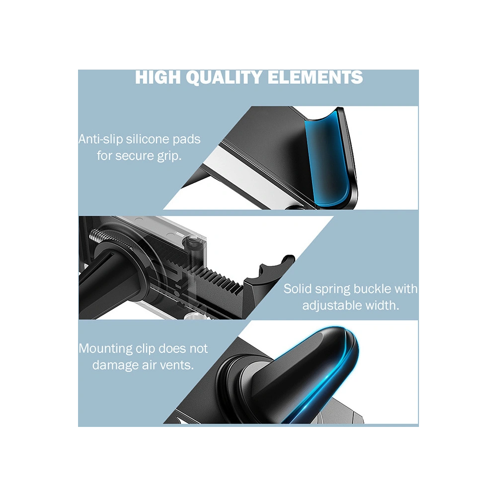 Uchwyt samochodowy Crong Universal Smart Car Holder 4 - 6,5 cali (czarny)