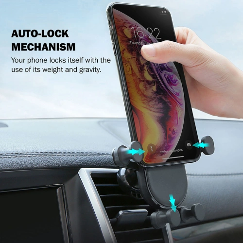 Kup Uchwyt samochodowy Crong Gravity Auto-Lock Car Holder 4,7 - 6,5 cali (czarny) - CRG198 - {ean13} - Sklep Home Screen
