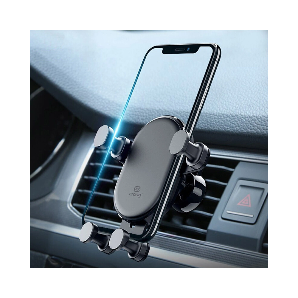 Uchwyt samochodowy Crong Gravity Auto-Lock Car Holder 4,7 - 6,5 cali (czarny)
