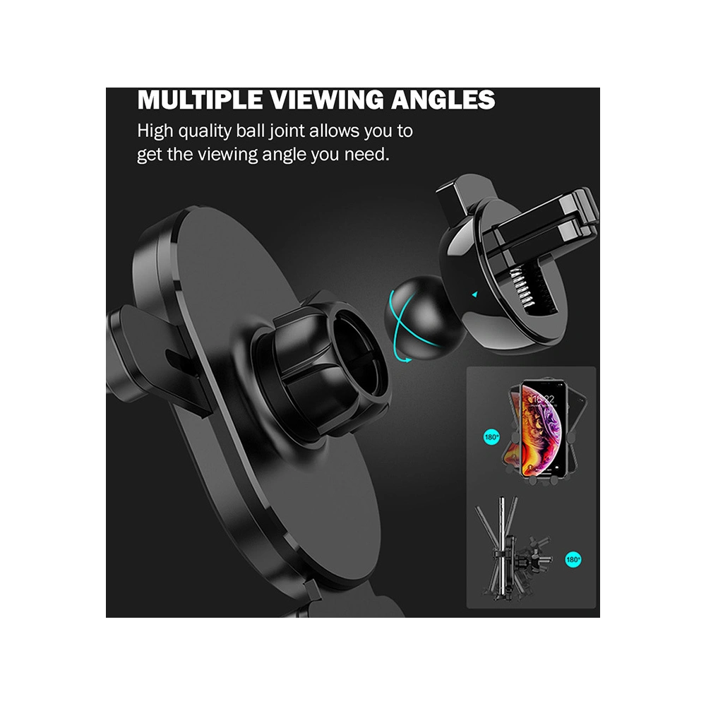 Uchwyt samochodowy Crong Gravity Auto-Lock Car Holder 4,7 - 6,5 cali (czarny)