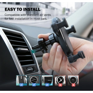 Kup Uchwyt samochodowy Crong Gravity Auto-Lock Car Holder 4,7 - 6,5 cali (czarny) - CRG198 - {ean13} - Sklep Home Screen