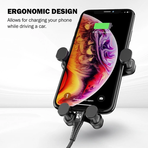 Kup Uchwyt samochodowy Crong Gravity Auto-Lock Car Holder 4,7 - 6,5 cali (czarny) - CRG198 - {ean13} - Sklep Home Screen