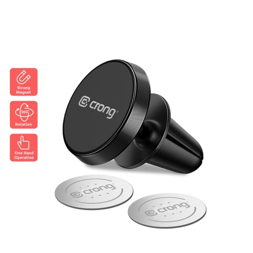 Kup Magnetyczny uchwyt samochodowy Crong Magnetic Smart Car Holder (czarny) - CRG199 - {ean13} - Sklep Home Screen