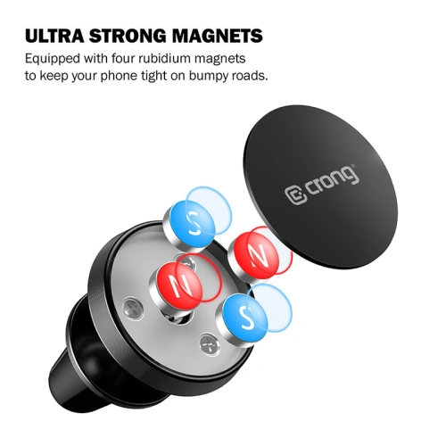 Kup Mágneses autós tartó Crong Magnetic Smart Car Holder (fekete) - CRG199 - {ean13} - Sklep Home Screen