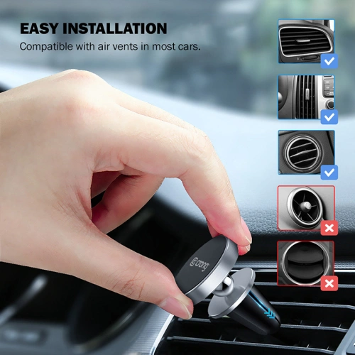 Kup Magnetyczny uchwyt samochodowy Crong Magnetic Smart Car Holder (czarny) - CRG199 - {ean13} - Sklep Home Screen