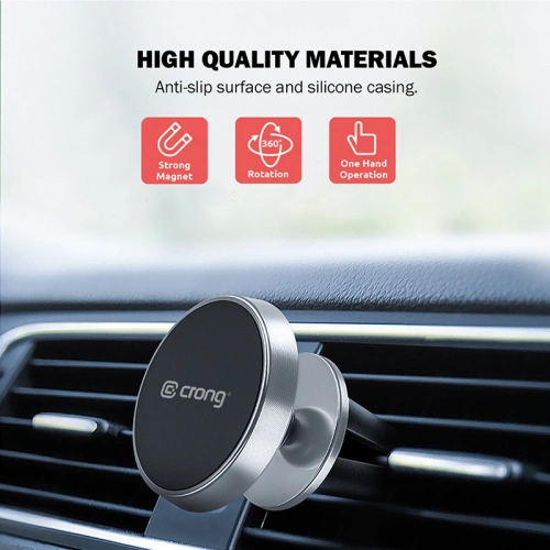 Kup Mágneses autós tartó Crong Magnetic Smart Car Holder (fekete) - CRG199 - {ean13} - Sklep Home Screen