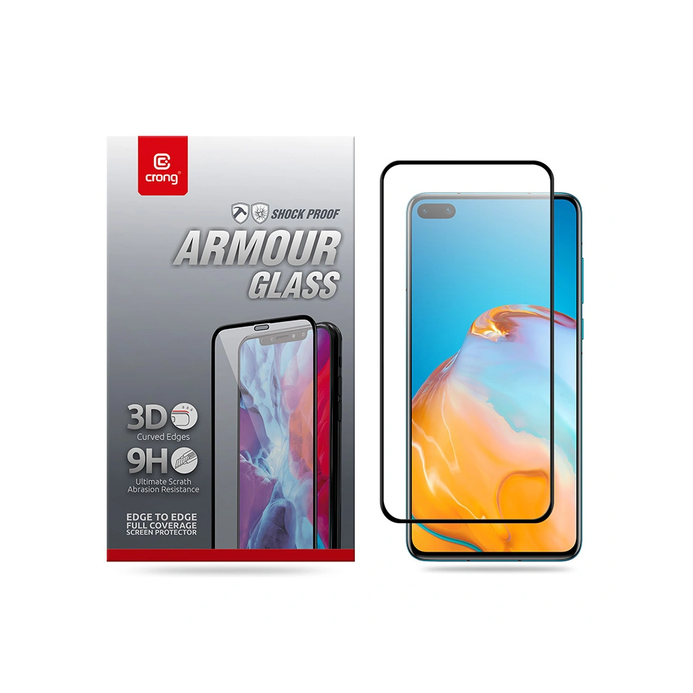Szkło hartowane Crong 3D Armour Glass Huawei P40 + ramka instalacyjna