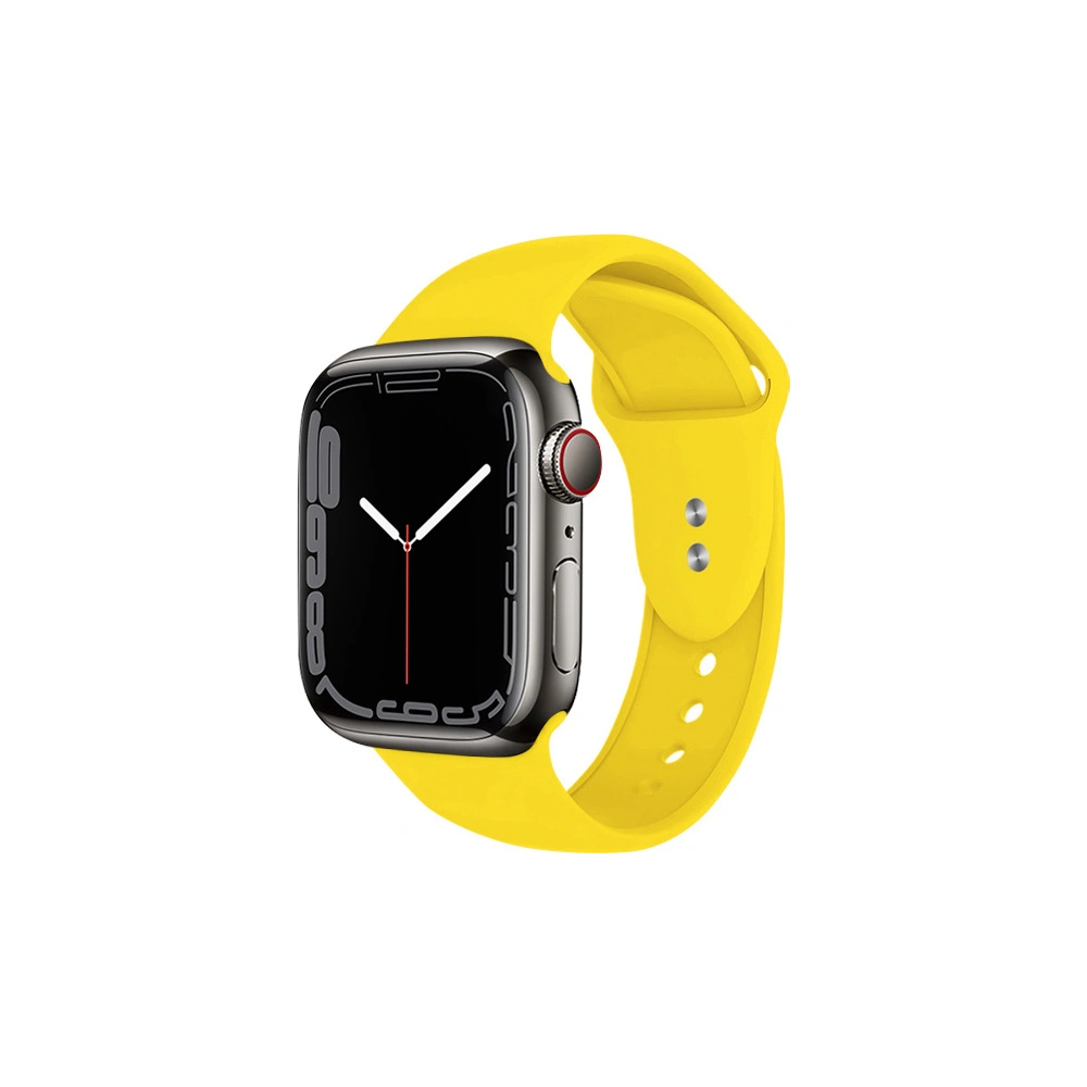 Pasek Crong Liquid Apple Watch 4/5/6/7/SE/8/9/10 40/41/42mm (żółty)